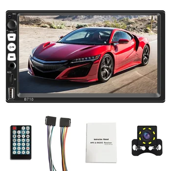 

New 2 Din Car Radio 7 Inch Bluetooth Stereo Multimedia Player Radio MP3 MP5 Press Sn Auto Radio Support Rear View Camera B71