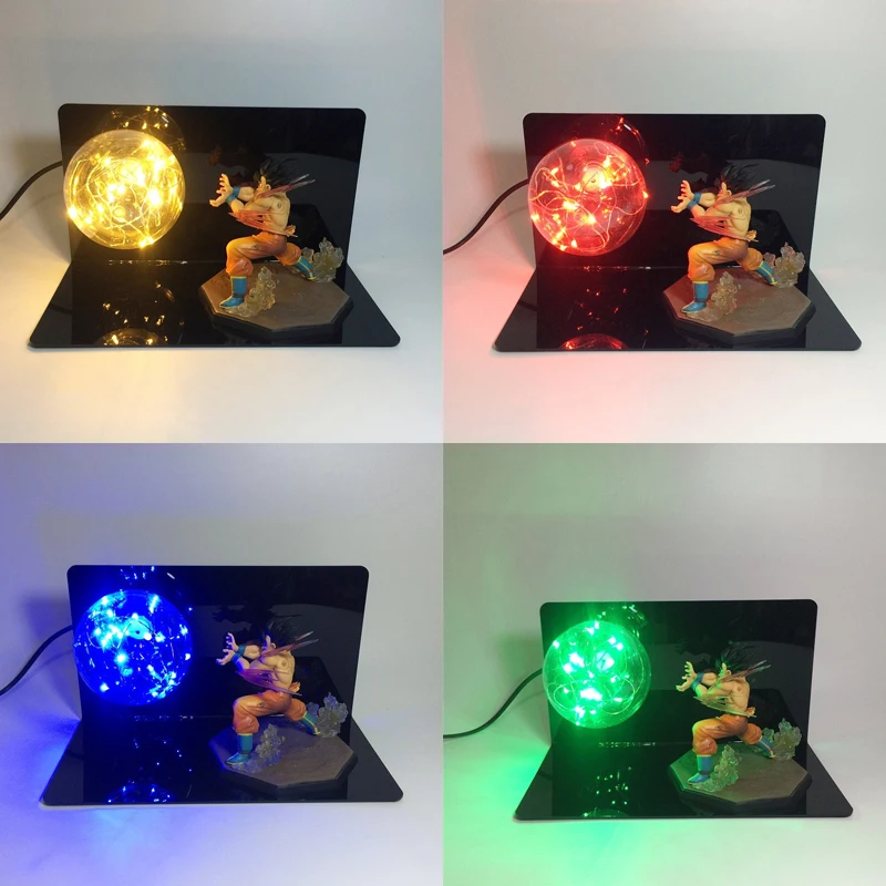 Dragon Ball Z лампа свет Сон Гоку прочность бомба Luminaria DBZ Супер Saiyan светодиодный RGB