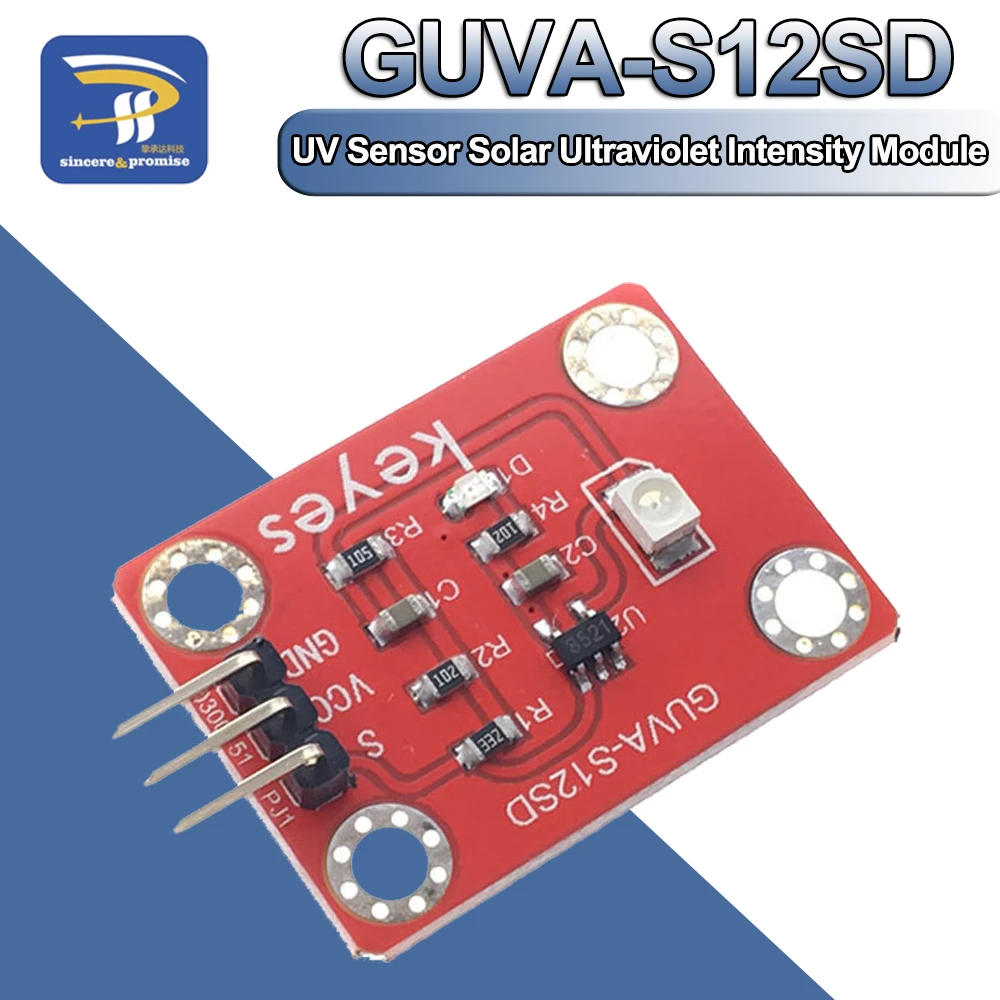 УФ Сенсор 240 370nm GUVA S12SD 3528 Солнечная интенсивность ультрафиолетового излучения
