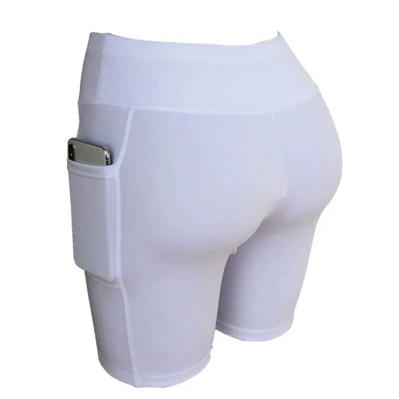 Спортивные шорты боковые карманы сплошной цвет дышащий сохраняет сухость Легкий Йога Фитнес Бег