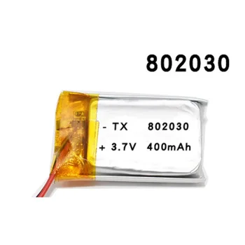 

802030 400mAh 3.7V lithium polymer battery MP3 MP4 MP5 Li ion massager batteries replacement in neoline evo z1 auto-register