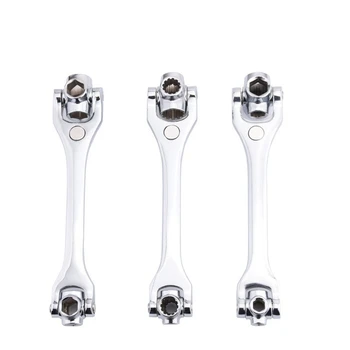 

2-19/8-21/10-22 mm Multifunctional Double-Ended Torque Ratchet Wrenches 360 Degree Rotation Socket Wrenches Disassembly Tools