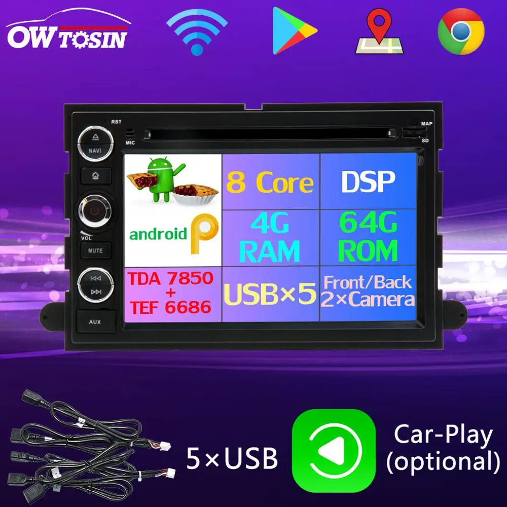 Discount Octa Core Android 9.0 Car DVD 5 USB Port for Ford Fusion Explorer Focus Edge Expedition Mustang Escape Freestyle Car Radio DSP 0 Discount Octa Core Android 9.0 Car DVD 5 USB Port for Ford Fusion Explorer Focus Edge Expedition Mustang Escape Freestyle Car Radio DSP 0