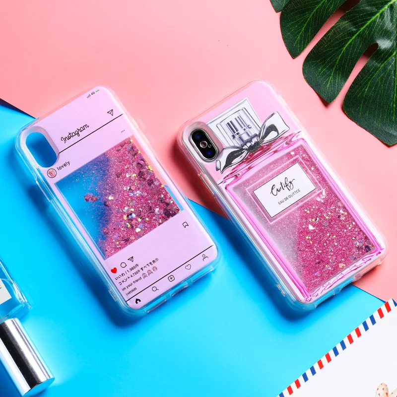 

For iPhone 11 Pro Max Glitter Case Quicksand Liquid for iPhone 7 6S 6 8 Plus Case Silicone Cover Cute for iPhone XS Max XR