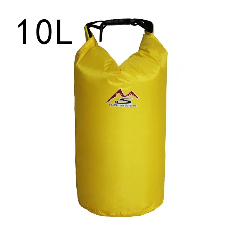 5L/10L/20L/30L открытый плавательный водонепроницаемый мешок кемпинг рафтинг хранения сухой мешок с регулируемым ремешком крюк - Цвет: yellow 10L