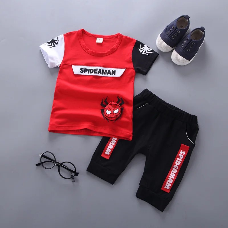 Summer Baby Boys Clothes Infant Cartoon Pattern T Shirt Shorts 2pcs/sets Kids Costume Children Casual Sport Suits 1 2 3 4 YEARS | Детская