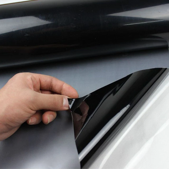 Glossy Black vinyl film with protective layer Car Decal Wrap Sticker Black Gloss Film Wrap For Motorcycle Car license plate