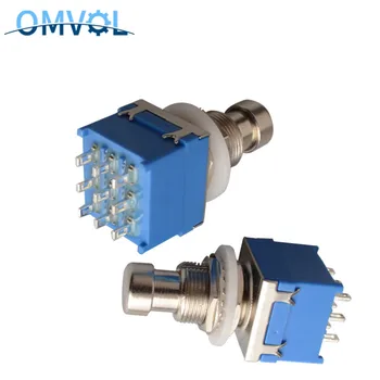 

1PC 3PDT 9 pins Guitar Effects push button Switch foot pedal switches guitar switch