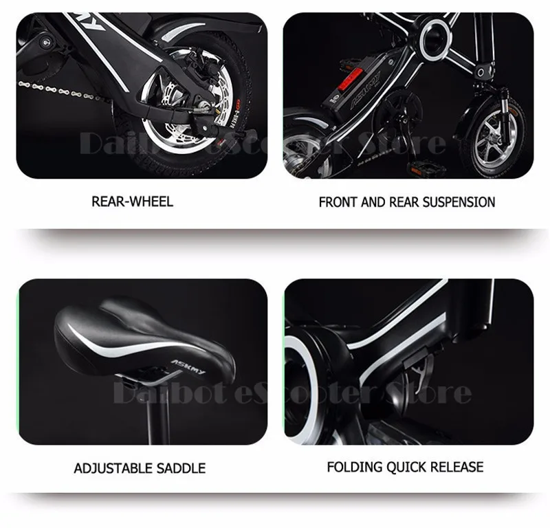 Folding Electric Scooter 2 Wheel Electric Scooters with Smart APP 12 inch 250W 36V Mini pink Electric Bicycle Bike for women     (16)