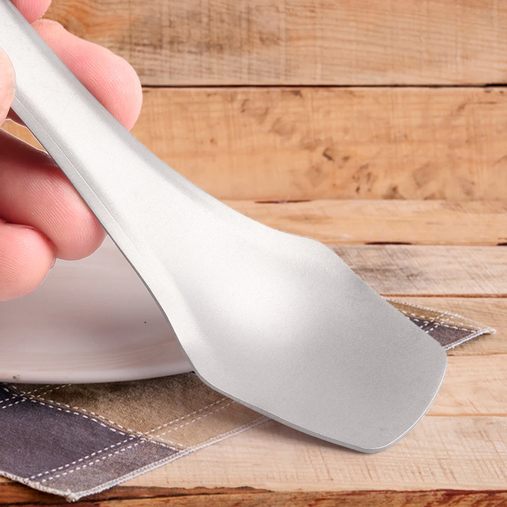 2 в 1 Spork Титановая Ложка Вилка для пикника на открытом воздухе походная посуда