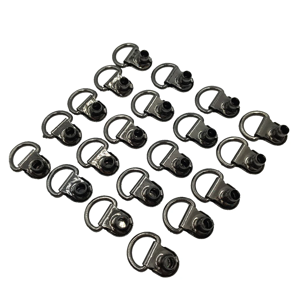 20pcs Boot Lace Hooks For Camp Hike Climbing Repair Leather Shoes