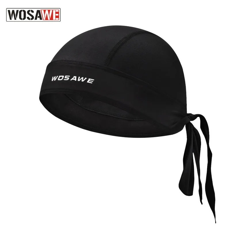 

WOSAWE Men Women Autumn Winter Cycling Cap No Brim Warm Thermal Fleece Pirate Hat MTB Bike Road Bicycle Head Caps Black Bandana