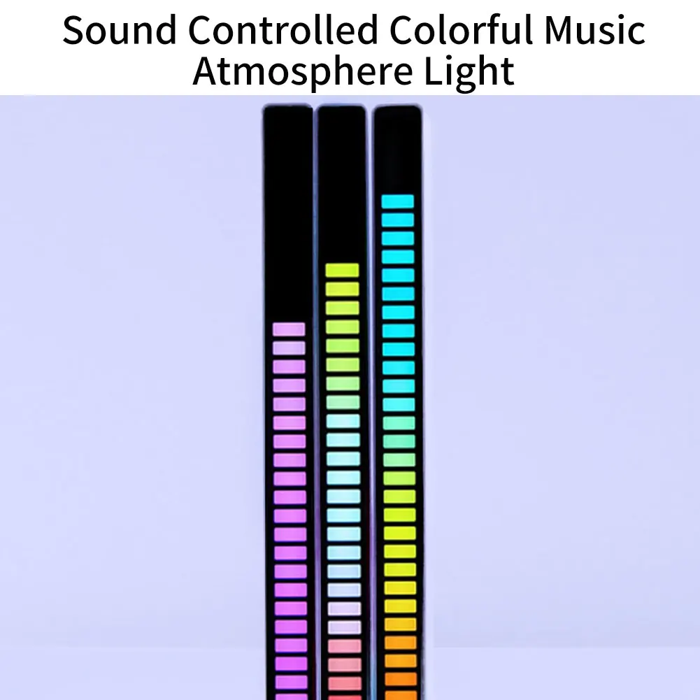 40 LED Fenteer RGB Sound Control Pickup Atmosphere Light Car Home LED Colorful Music Rhythm Light con Bluetooth 40 LED Fenteer RGB Sound Control Pickup Atmosphere Light Car Home LED Colorful Music Rhythm Light con Bluetooth