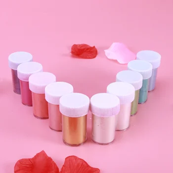 

10 Pcs Mica Pigments Mineral Cosmetic Colorful Mica Powder Makeup Pigment for Candle Lipstick Nail Polish Soap