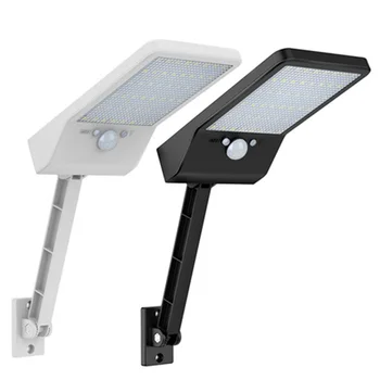 

2Pcs 48LED Motion Sensor Solar Wall Light with Remote Control Outdoor Rotatable Wall Lamp for Garden Garage