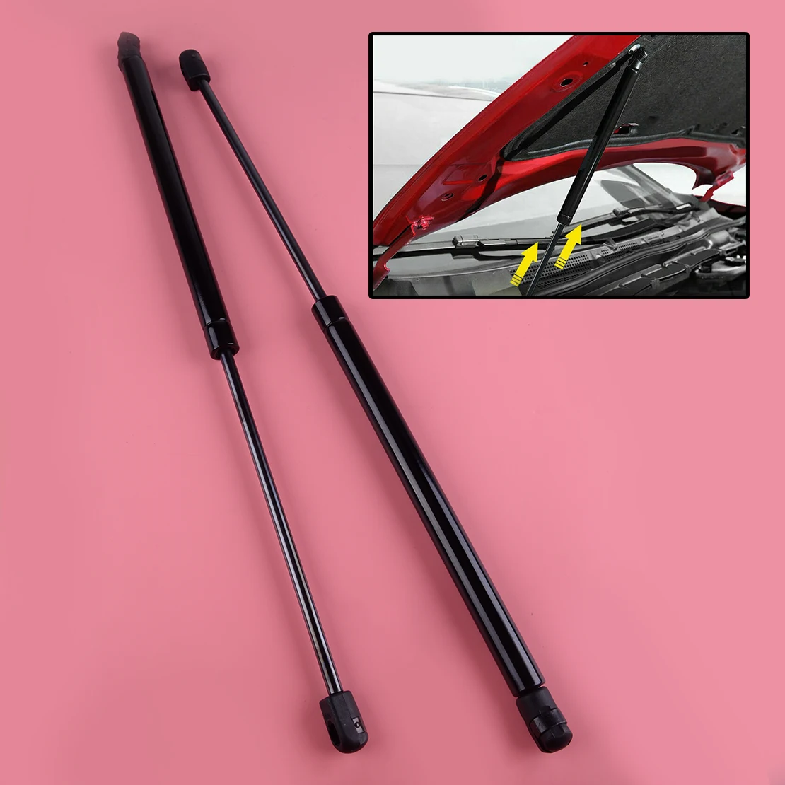 

DWCX 2Pcs Stainless Steel Front Bonnet Hood Lift Support Shock Struts Black Fit for Mazda 6 Atenza 2013 2014 2015 2016 2017 2018