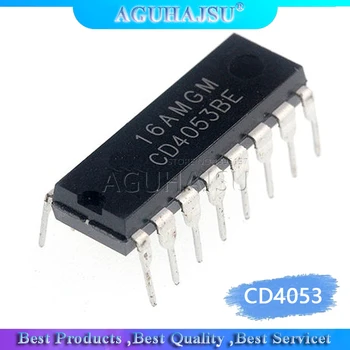 

10PCS/Lot CD4053 CD4053BE HEF4053 cd4053be 4053 DIP-16 Analog Switch IC