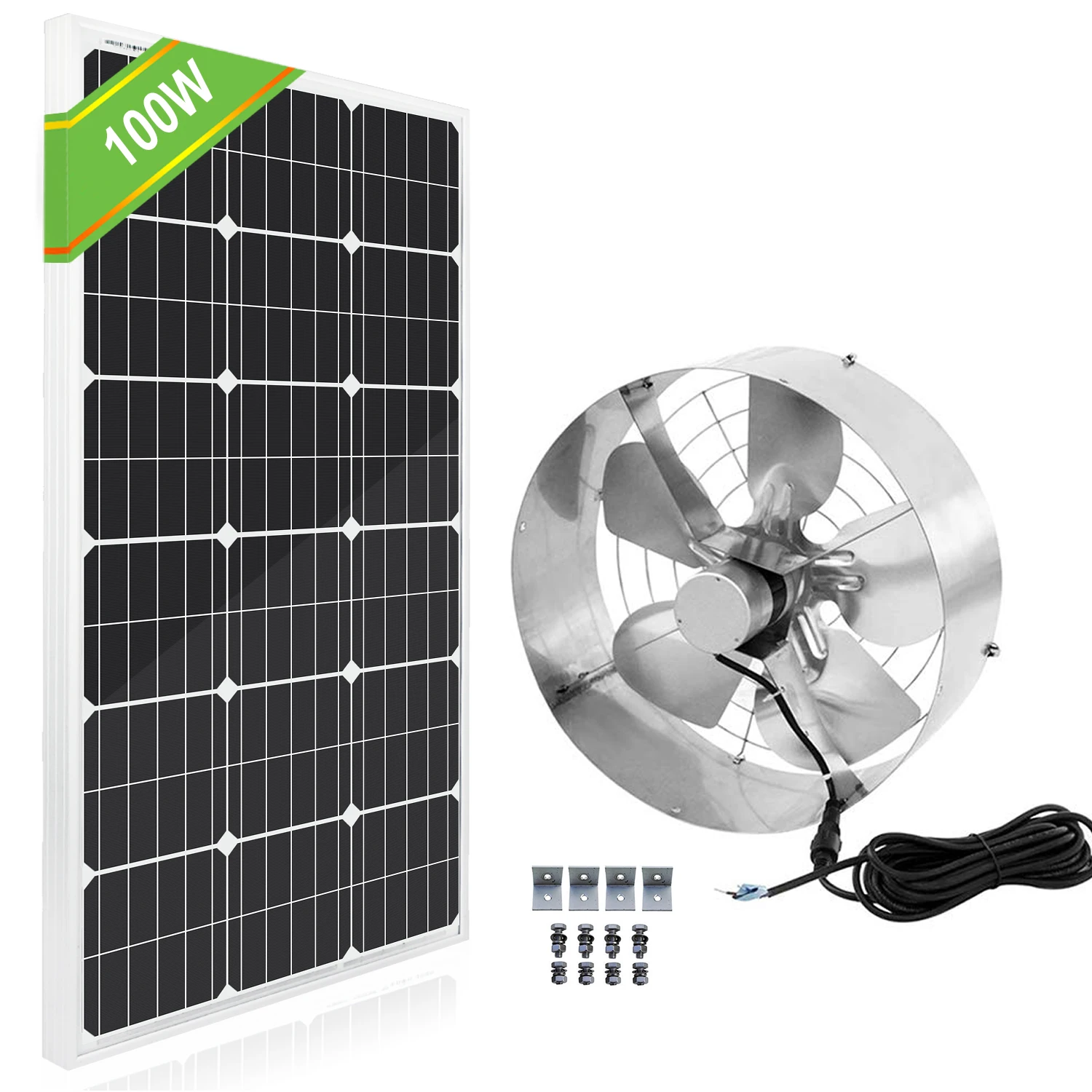 ECOWORTHY 100 Вт моно панели солнечной энергии и 65 3000 CFM охлаждающий Солнечный