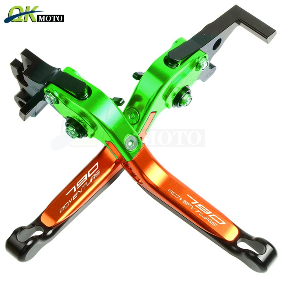 Мотоцикл CNC Алюминиевые Выдвижные Тормозные рычаги регулируемые складные Рычаги сцепления подходит для KTM 790 ADV 790 Advevture - Цвет: BKGEORBK