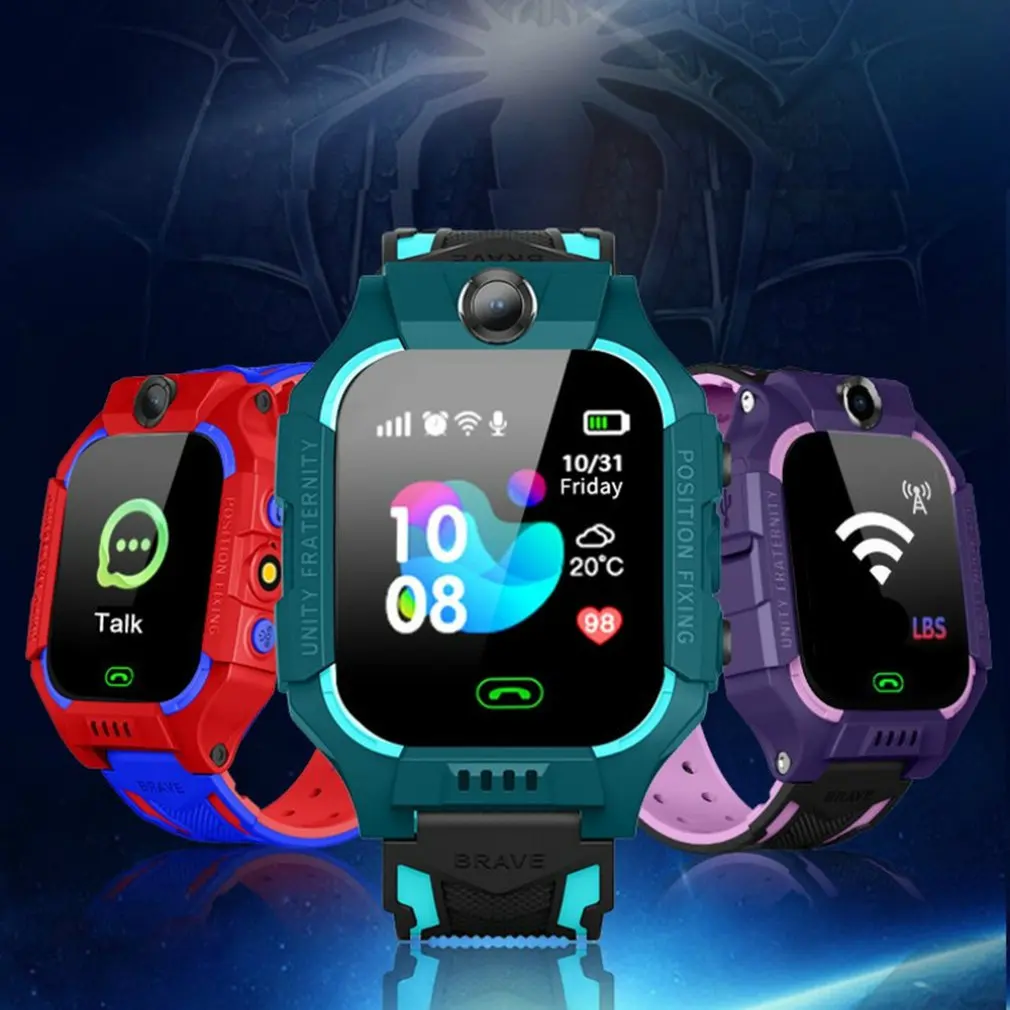 Telefone para Meninas Meninos com Localizador Rastreador de Fitness Crianças Relógio Inteligente Pedômetro Toque Câmera Anti Perdido Despertador Q19 Gps 7 Eletrônicos