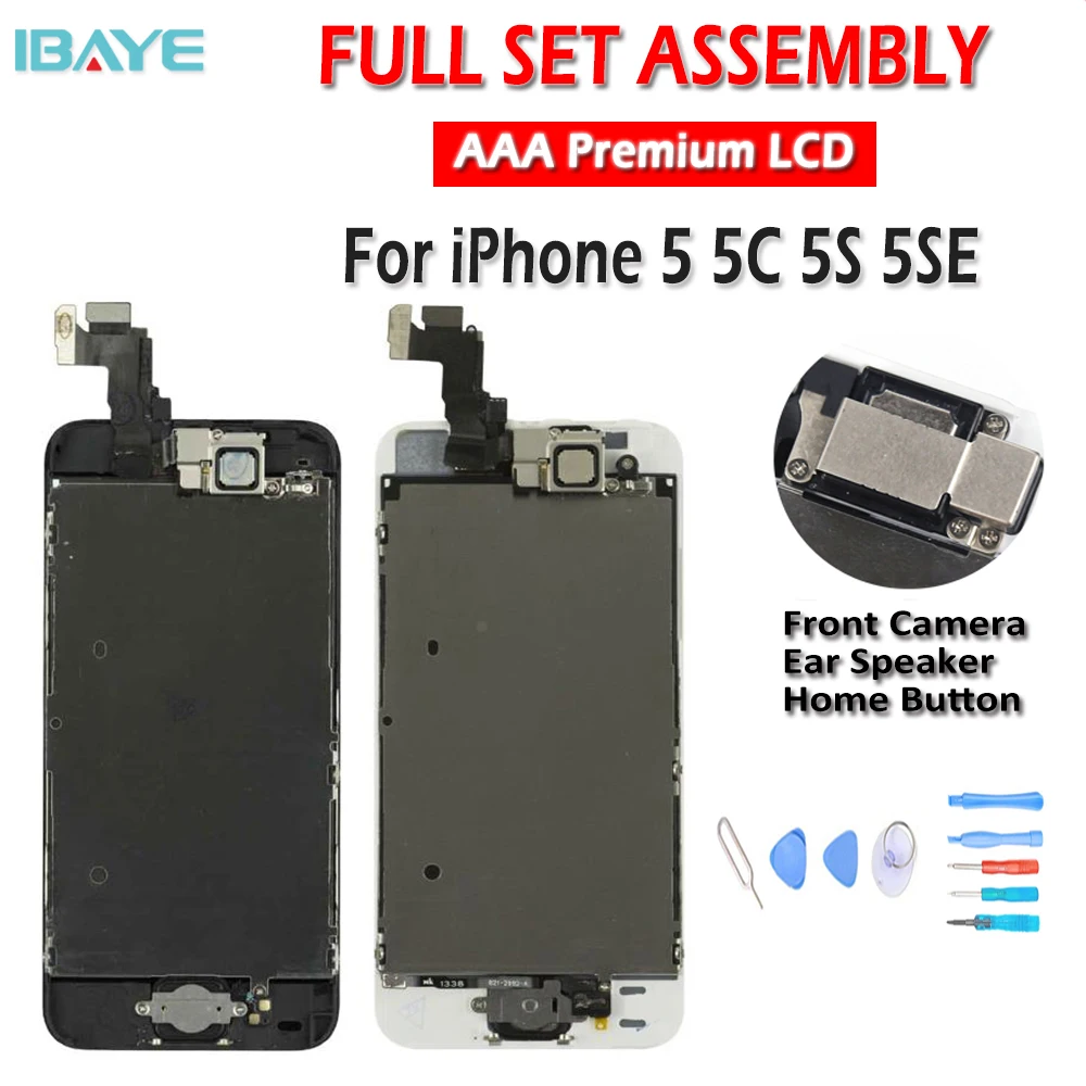 

Display LCD for iPhone 5 5C 5S 5SE LCD Display Assembly LCD Touch Screen Digitizer Full Replacement Pantalla + Button + Camera