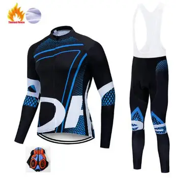 

2019 ORBEAING Winter Thermal Fleece Long Sleeves Cycling Jersey Set Men Clothing Bike Clothes Wear Bicycle Maillot Ropa Ciclismo