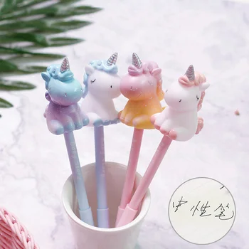 

Korean Cute Unicorn Pens Multi Shape Silica Gel &Plastic Animal Pen Kawaiii School Supplies Cute Stationery