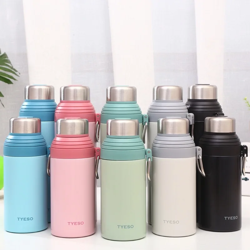 

Hipster Solid Color Straw Insulated Cup Outdoor Sports Travel Car Mounted Glass Portable Rope Holding Cup-