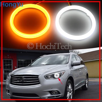 

for Infiniti JX35 2011 2012 2013 Cotton Switchback LED Dual Color Angel Eye White Amber turn signal light