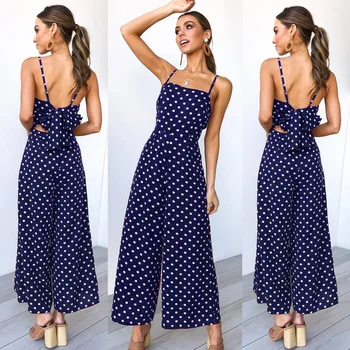 

2020 Summer New European and American Hot Selling Women's Polka Dot Casual Jumpsuit
