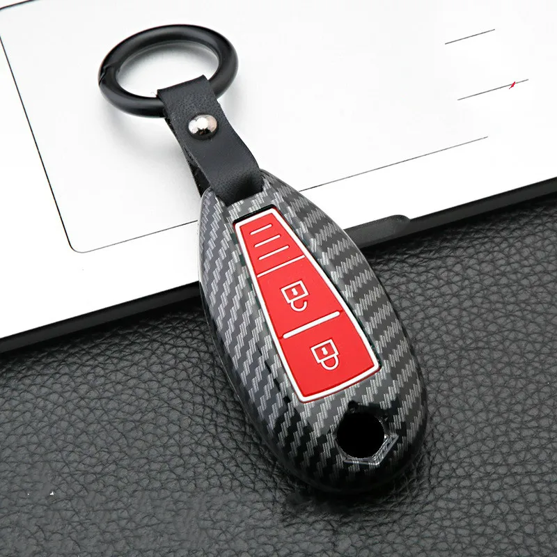 Carbon Fiber ABS Car Remote Key Case Cover For Suzuki Vitara Swift Ignis Kizashi SX4 Baleno Ertiga Samurai S-Cross Accessories key case key case cover car key shell anti lost keychain car key chain