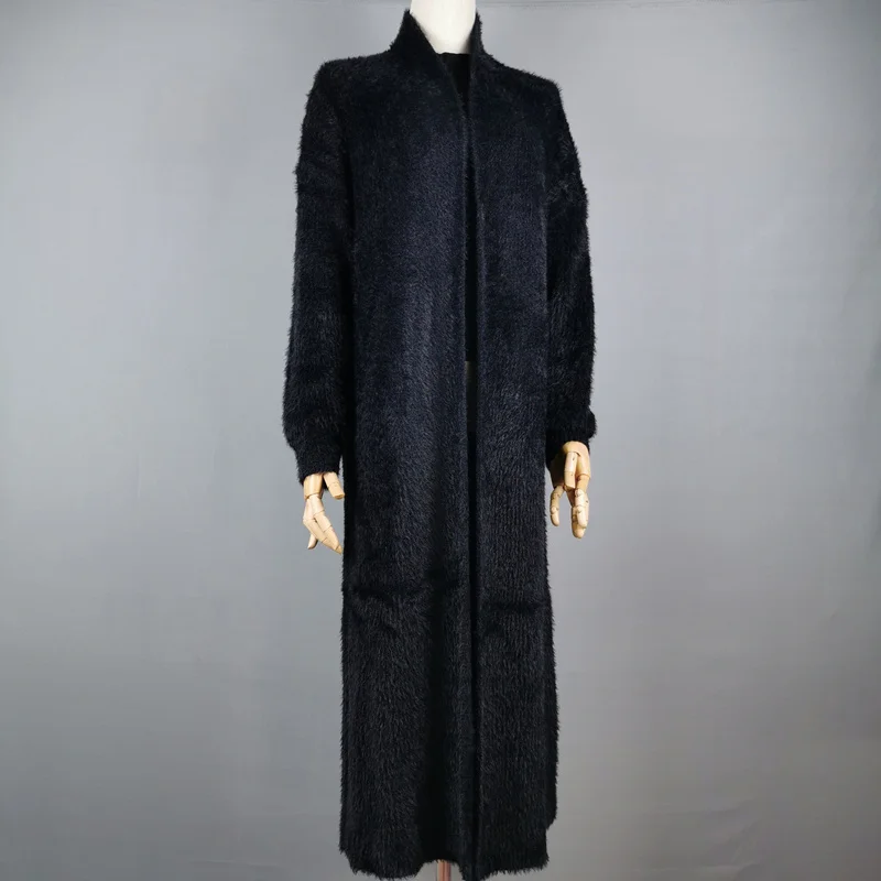 Synthetic Mink Cashmere Sweater Cardigan Women