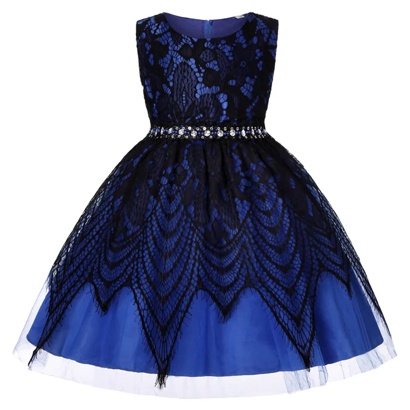 Новинка года, детское платье для маленьких девочек, детское кружевное платье с цветочным узором для девочек вечерние платья для свадьбы Элегантные платья принцессы для детей возрастом от 1 года до 8 лет