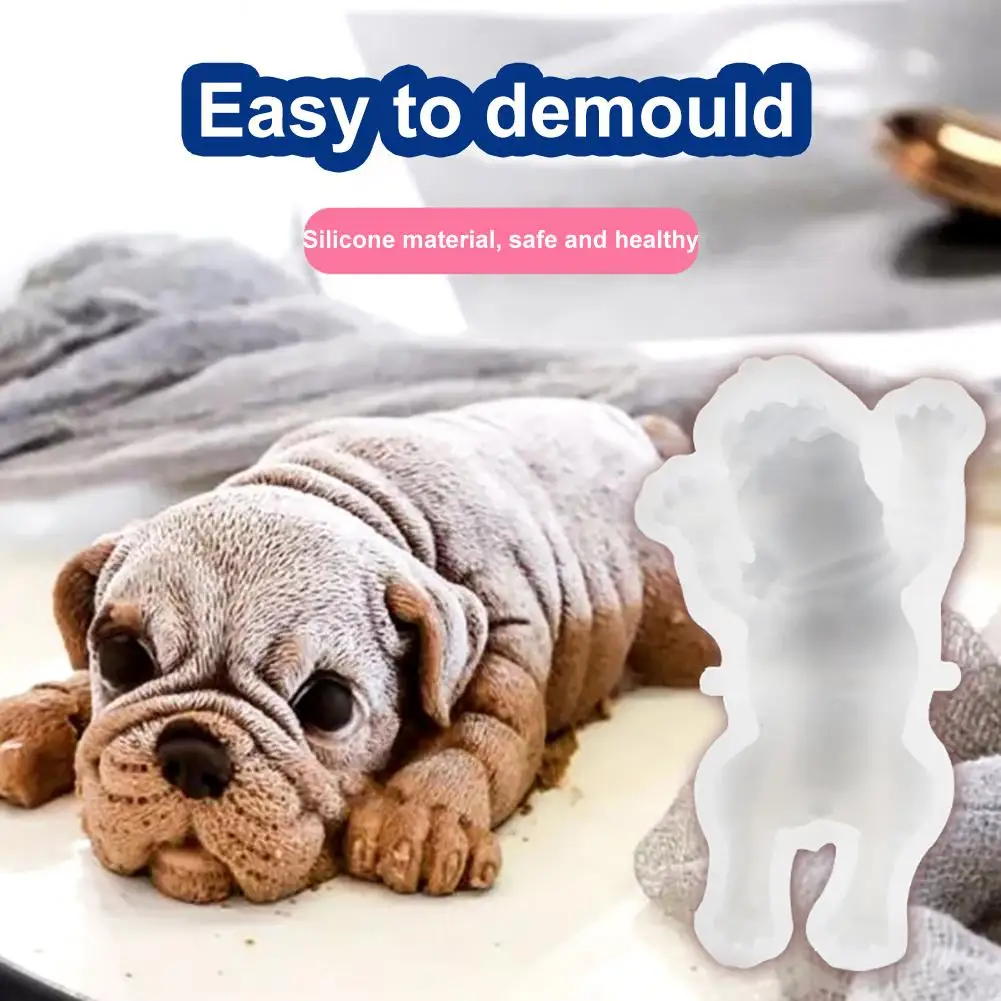 3D шарпей собака силиконовый мусс торт искусство украшения торта Форма для мороженого пудинга кухонный инструмент для охлаждения