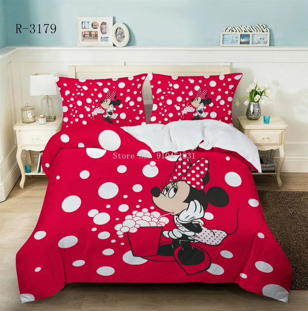 Hot Disney Mickey Minnie Mouse Bedding set Queen King Quilt Duvet Cover  Children Kids Girls Boys Couple Bedroom Decor Gifts - AliExpress Home &  Garden