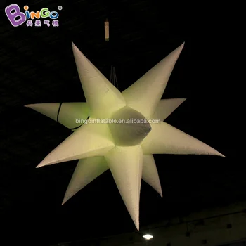 

night club event use hanging inflatable lighting 11 angles star model brilliant LED lamp decoration customized light