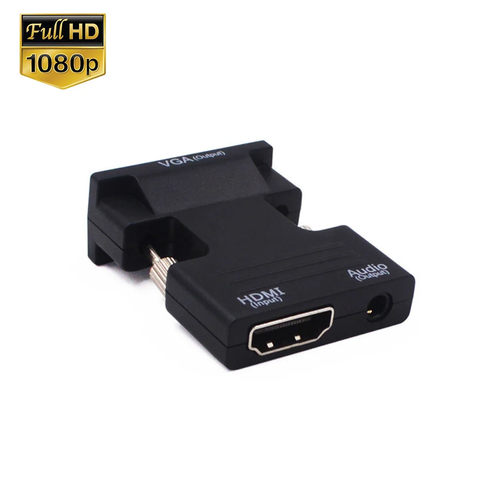 1080P HDMI в VGA конвертер адаптер с аудио кабелем цифровые аналоговые и видео для ПК