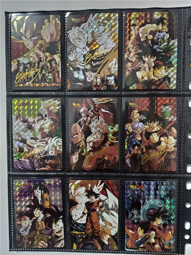 9 шт./компл. супер Dragon Ball Z Торияма Акира Подпись героев карточной ультра инстинкт персонажи Гоку, Веджета, игровая коллекция карт - Цвет: 9pcs Square Flash