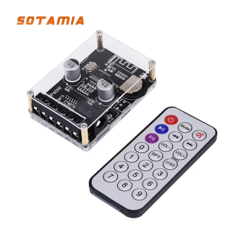 

SOTAMIA Mini Bluetooth Amplifer Board 40Wx2 Stereo Digital Power Amplifier Bluetooth 5.0 Audio Receiver For MP3 Speaker Amp DIY