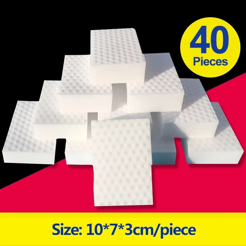 Remove-Dirt-Oil Sponge Bath Stain Washed Cleaning Magical Kitchen Wipe Flexible 40pcs