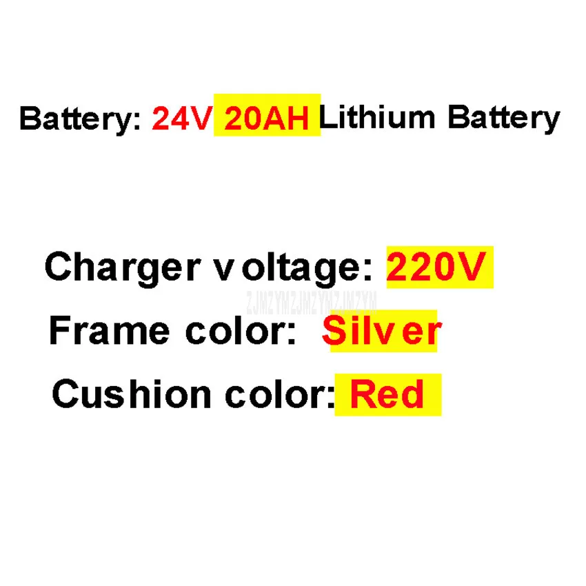 20Ah Silver Red 220V Сидячая/Лежащая электрическая инвалидная коляска складная углеродистая сталь для пожилых людей с инвалидностью 10+ 16 дюймов колесо 24V 12Ah/20Ah мотороллер для людей с особыми потребностями - Цвет: 20Ah Silver Red 220V