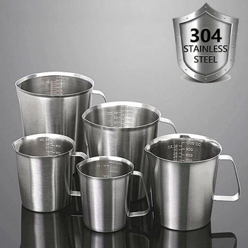 

Measuring Cup Pitcher with Marking 304 Stainless Steel, Perfect for Milk Froth Latte Art