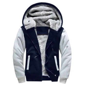 

Shionfa Patchwork Fleece Men's Hoodie Winter Thick Sweatshirts Casual Hooded Cardigan Fashion Bomber Fur Jackets Zipper Coat 5xl