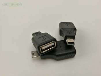 

100pcs/lot Black USB A Female To Mini B Male 5Pin Adapter Converter Jack for Digital Camera