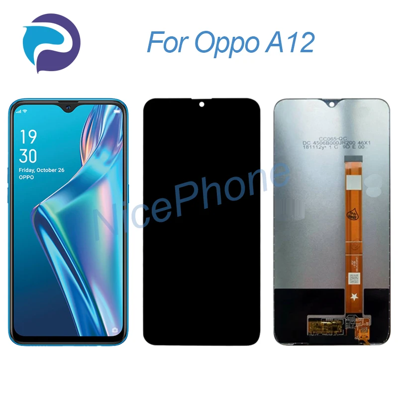 

Для OPPO A12 LCD дисплей кодирующий преобразователь сенсорного экрана в сборе Замена 6,22 "CPH2083, CPH2077 A12 экран ЖК-дисплей