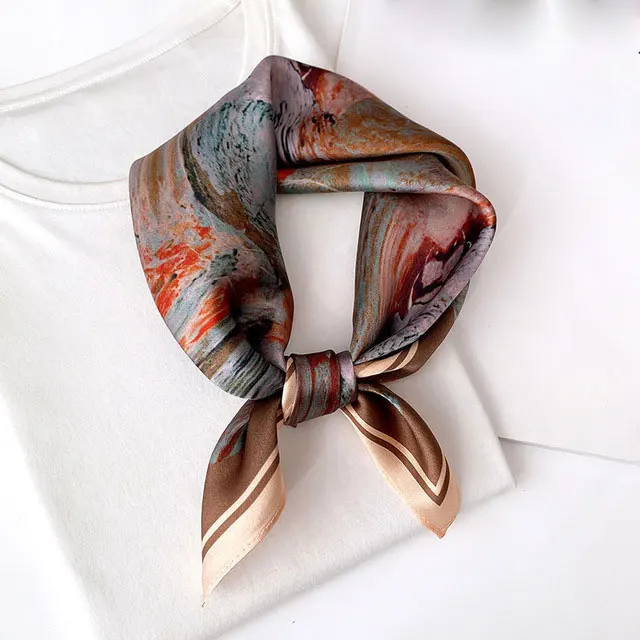 100% Silk Bandana Scarf – Luxury Square Neckerchief