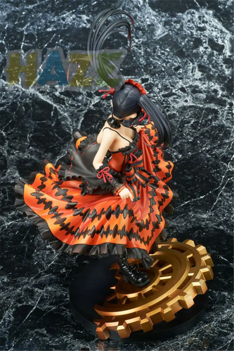 Дата a Live Tokisaki Kurumi пять поколения Окрашенные ПВХ Фигурки Модель игрушки Рисунок Аниме Фигурки игрушки куклы 28 см подарки