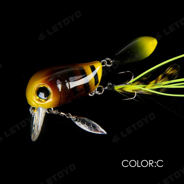 LETOYO Floating Fishing Lure Crank 40mm 8g Freshwater Bass Crankbait Surface Artificial Hard Baits With Spoon Wobblers Wake Bait C