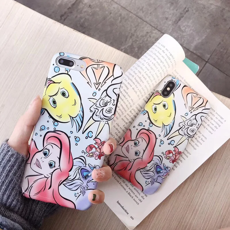 Милые Мультяшные чехлы для телефонов с русалочкой для iPhone 11 Pro 6 6s 7 8 Plus X XS MAX XR для iPhone 11ProMax силиконовый мягкий чехол-накладка