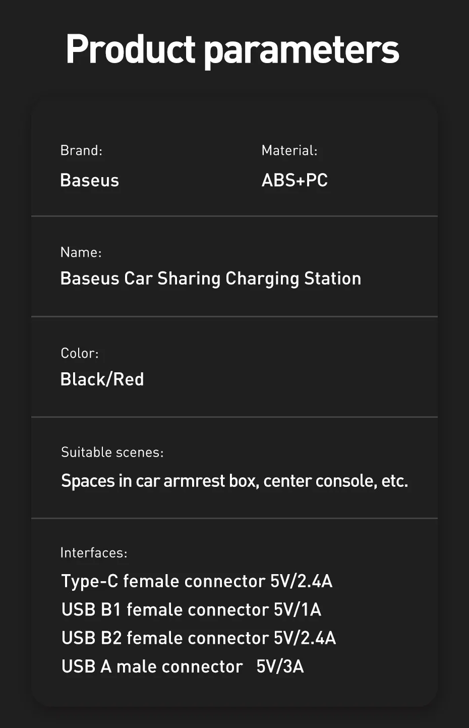 Baseus USB-type-C двойной USB порт Автомобильный Кабель Органайзер 3 в 1 USB кабель для huawei iPhone 6 7 8Plus XS MAX samsung s9 USB провод